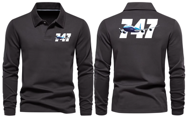 BOEING 747 LONG SLEEVE POLO